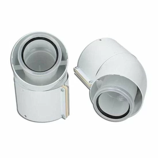 Heatline 60/100 pair of 45 degree flue bends - Special Order NO RETURNS