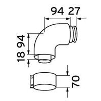 Vaillant 90 degree flue bend