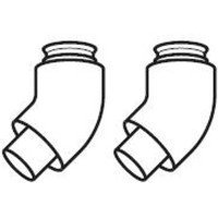 Vaillant pair of 45 degree black plume bends