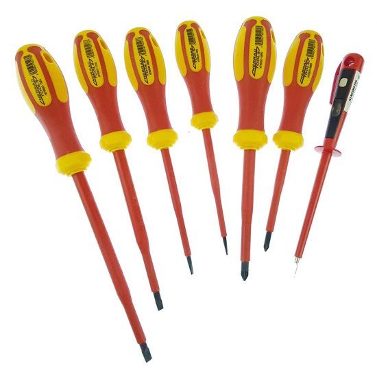 Nerrad NTSDSVDE1 Progrip VDE Fully Insulated 7 Piece Screwdriver Set BNIB