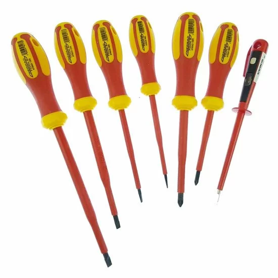 Nerrad NTSDSVDE1 Progrip VDE Fully Insulated 7 Piece Screwdriver Set BNIB Nerrad NTSDSVDE1 Progrip VDE Fully Insulated 7 Piece Screwdriver Set BNIB